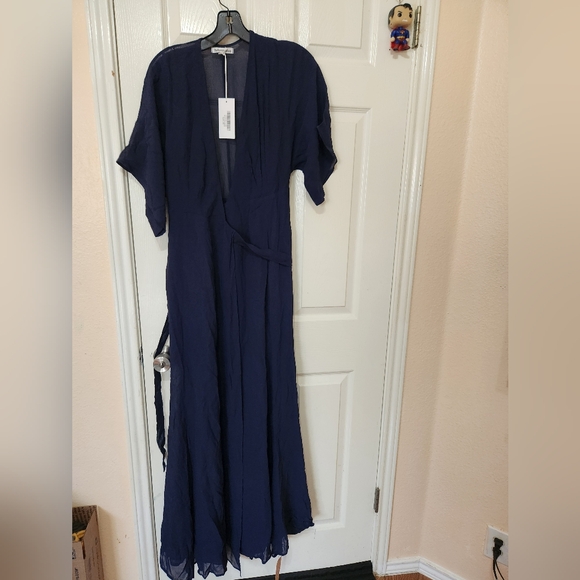 Reformation Winslow Dress Navy Size XS NWT - Picture 5 of 11